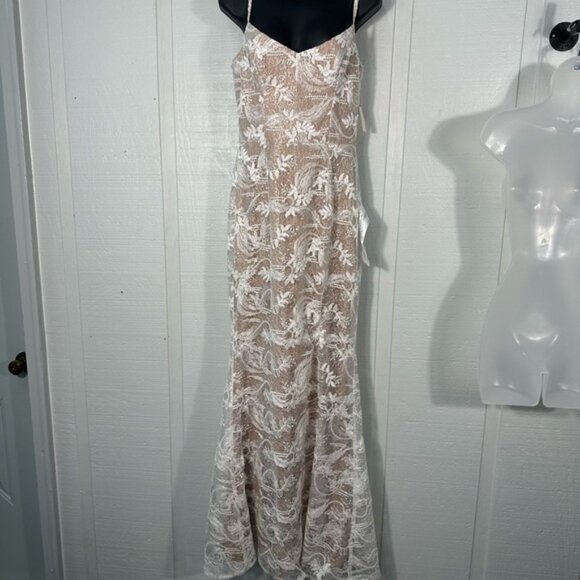 Dress the Population Women’s Giovanna Lace Spaghetti Strap Dress Size Medium NWT - Picture 2 of 13